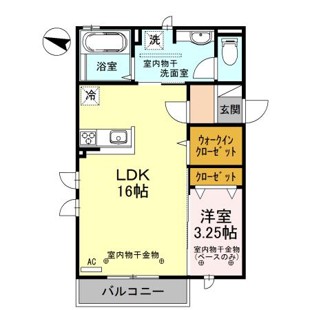 AILEII(1LDK/2階)の間取り写真