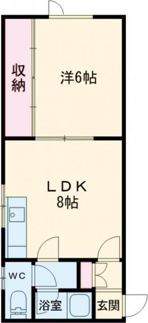 セントラルコート(1LDK/2階)の間取り写真