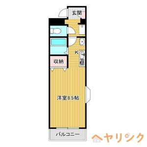 アヴァンス日の出(1K/2階)の間取り写真