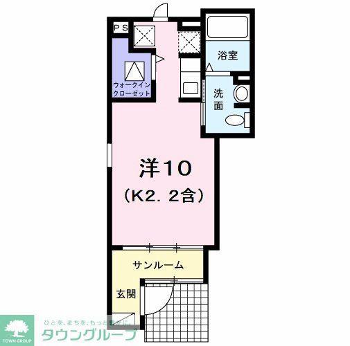 ドルミトリオ(ワンルーム/1階)の間取り写真