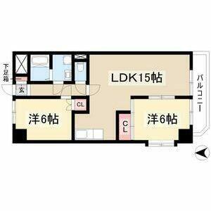 ロイヤルマンション横井(2LDK/3階)の間取り写真