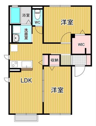 RANA COURT (2LDK/2階)の間取り写真