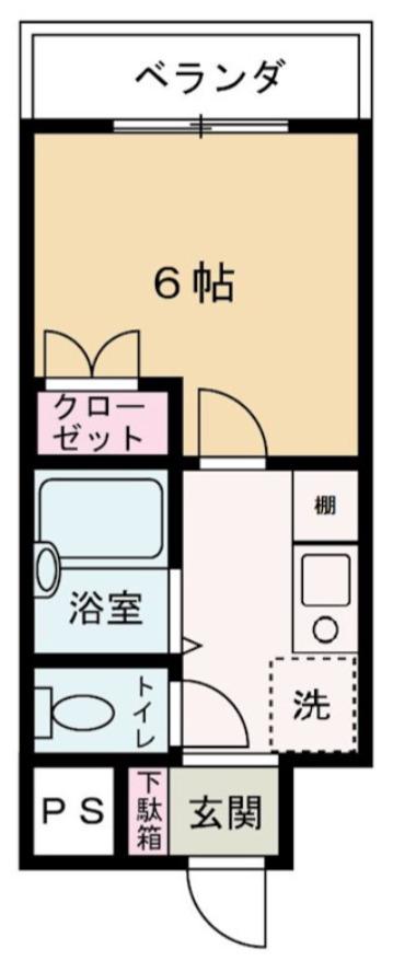リヴェールビッグパイン(1K/5階)の間取り写真