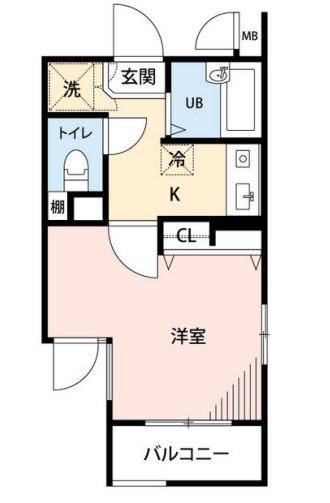 マイナビステイミライエ早稲田大学前(1K/5階)の間取り写真