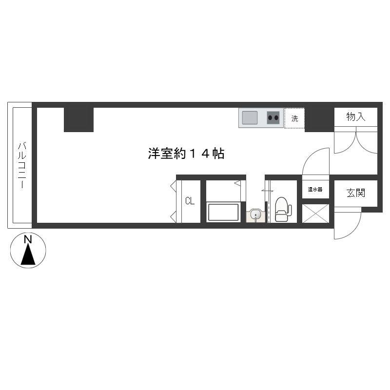 第一エントピアコート(ワンルーム/10階)の間取り写真