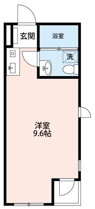 フジメゾン矢作(ワンルーム/2階)の間取り写真