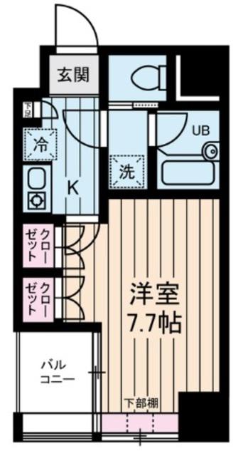 アムス馬喰町(1K/7階)の間取り写真