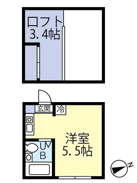 マイプラン中野坂上(ワンルーム/2階)の間取り写真