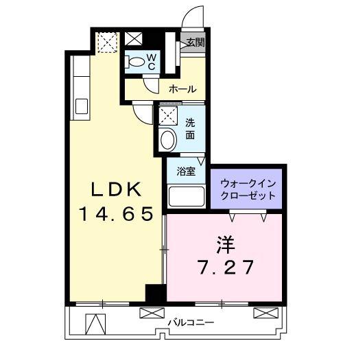 プロスペクト成城(1LDK/3階)の間取り写真