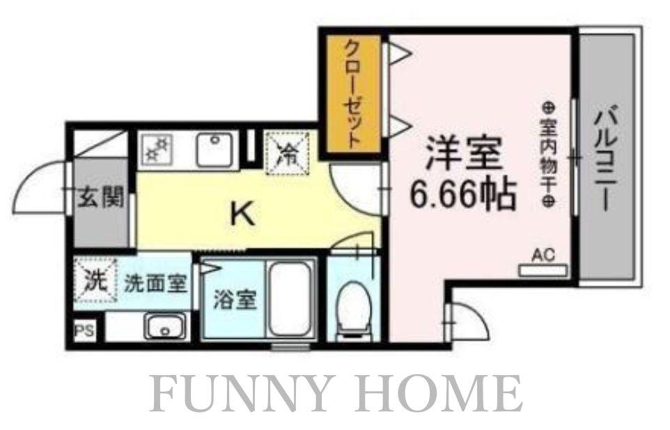 セレスティン三軒茶屋(1K/3階)の間取り写真