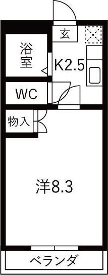 Gハイツ97(1K/3階)の間取り写真