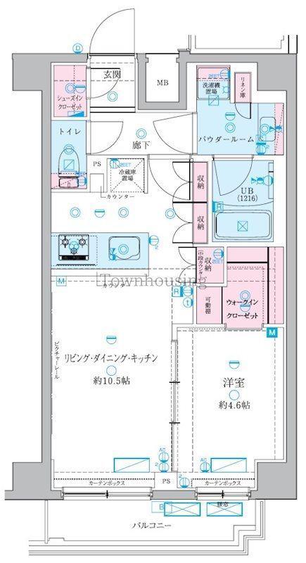 GENOVIA押上II(1LDK/3階)の間取り写真