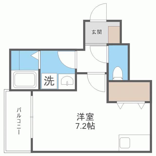 フォレスト光町(ワンルーム/1階)の間取り写真