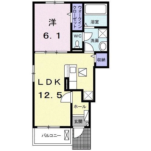 ライズ大崎(1LDK/1階)の間取り写真
