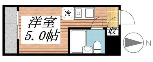 レジダンスイン目黒(ワンルーム/3階)の間取り写真