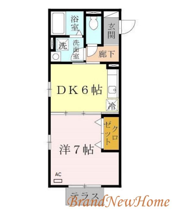 アネックス大仙(1DK/1階)の間取り写真