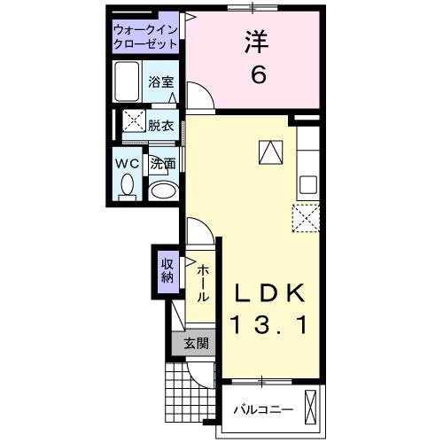 GROVE II(1LDK/1階)の間取り写真