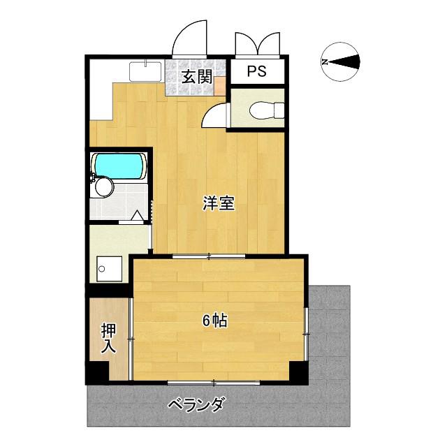 デザイナーズ8マンション(1DK/4階)の間取り写真