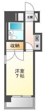 KAZ BLD(1K/4階)の間取り写真
