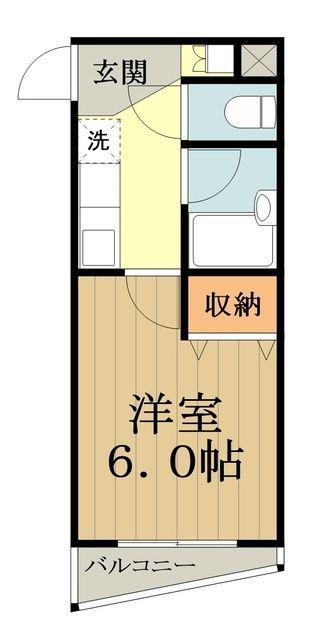 NEST(1K/2階)の間取り写真