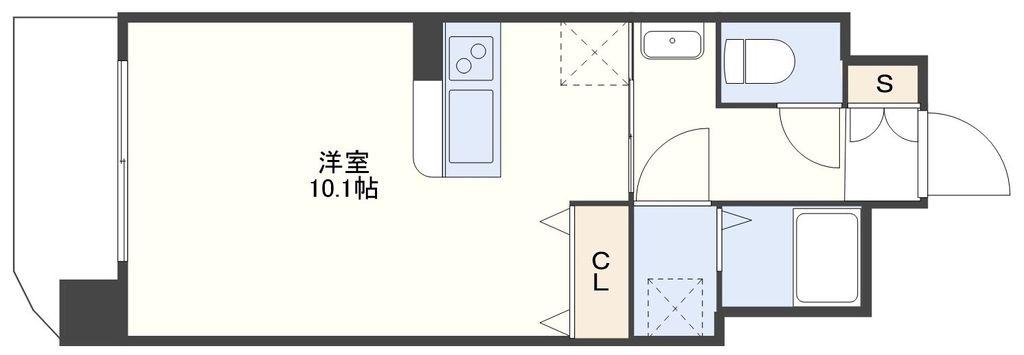 グランテージ鍛冶屋町(ワンルーム/2階)の間取り写真