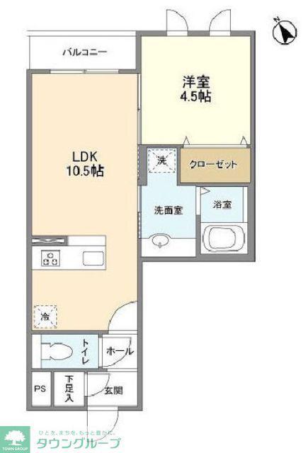 ル シャンヴェール(1LDK/3階)の間取り写真
