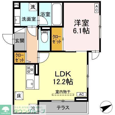 SISU(1LDK/2階)の間取り写真