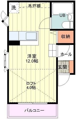 カーサマグノリアII(ワンルーム/1階)の間取り写真