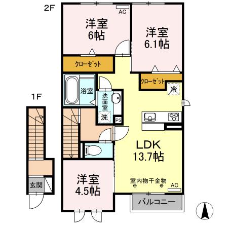 エミネンス(3LDK/2階)の間取り写真