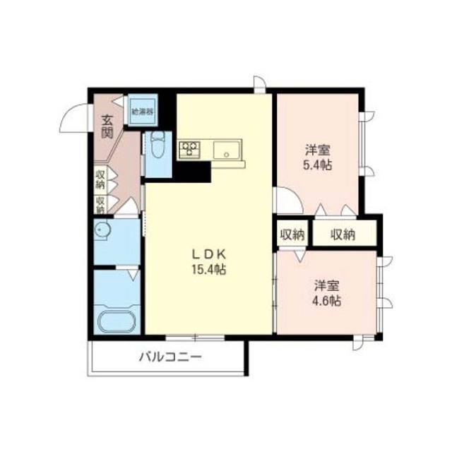 ALEGRIA(2LDK/2階)の間取り写真
