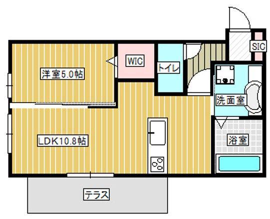 ラ・エスパシオ合志II(1LDK/3階)の間取り写真
