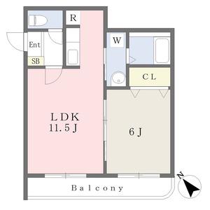 クラリス琴似(1LDK/2階)の間取り写真