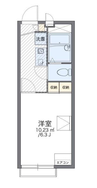 レオパレスシャトレーかおりIII(1K/2階)の間取り写真