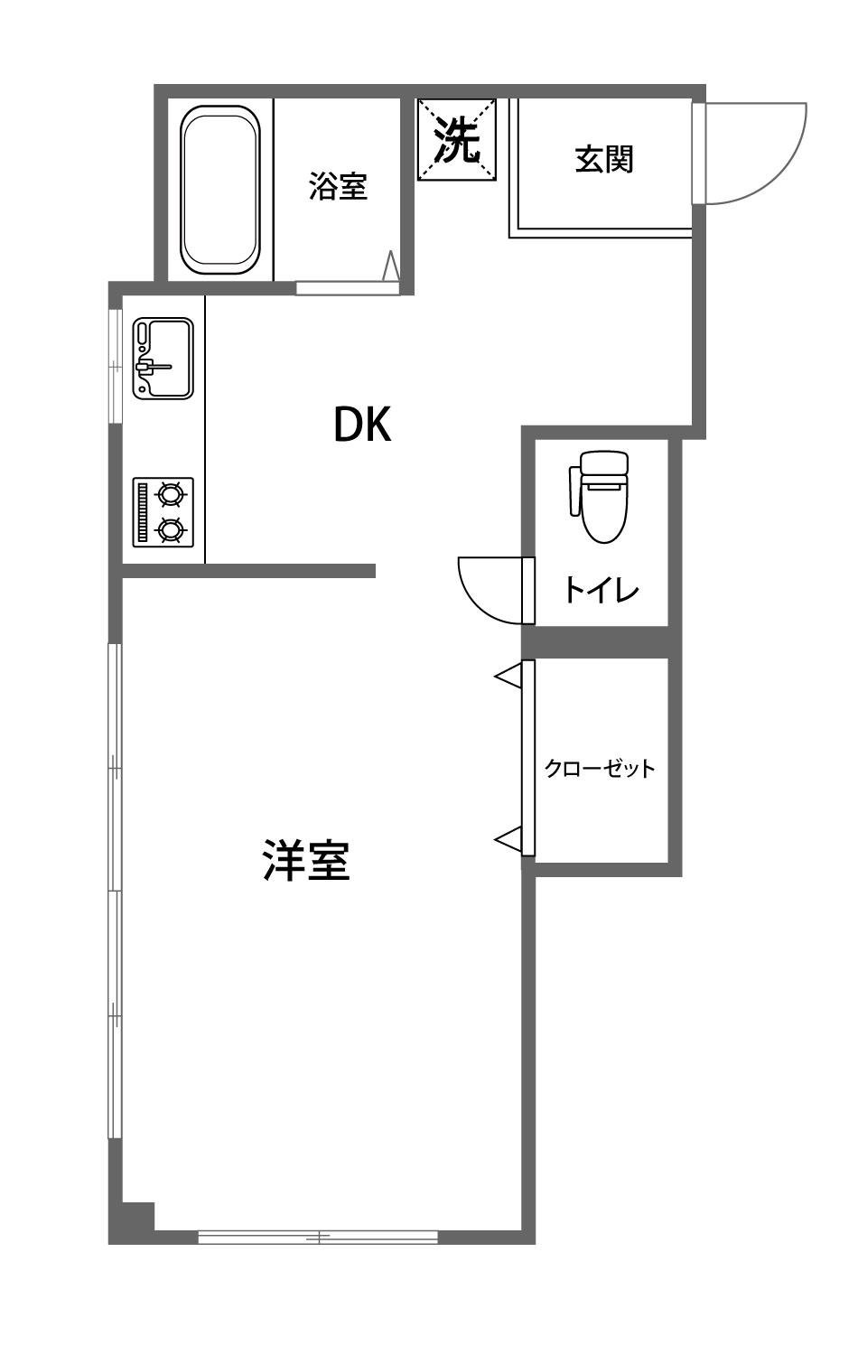サンコーポEE(ワンルーム/2階)の間取り写真
