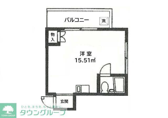 コーポ恵II(ワンルーム/3階)の間取り写真