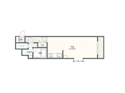 ライジング・サン・プラザ(ワンルーム/2階)の間取り写真