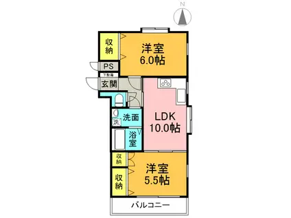 レクエルドI(2LDK/1階)の間取り写真