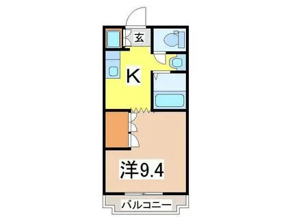M STAGE OHMURA(1K/2階)の間取り写真