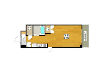 アヴァンセクール江坂(1K/7階)の間取り写真