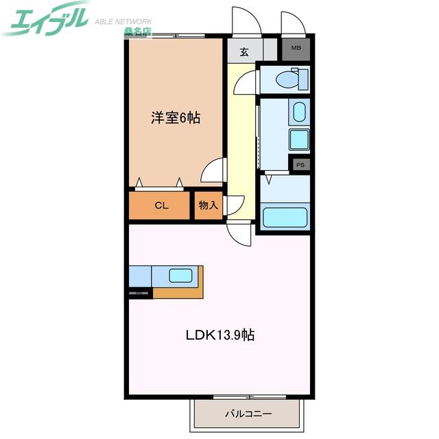 ルーチェSHIBA(1LDK/1階)の間取り写真