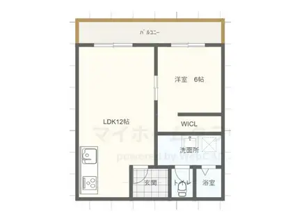 アイレックスインテグラ(1LDK/2階)の間取り写真