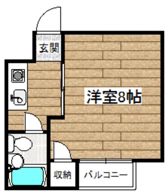 宮野マンション(1K/3階)の間取り写真