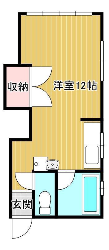 ハイムARK(ワンルーム/4階)の間取り写真