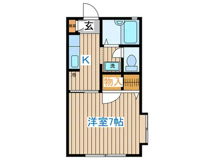 ファミールカノ(1K/1階)の間取り写真