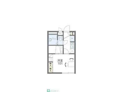 レオパレスシェル弐番館(1K/1階)の間取り写真