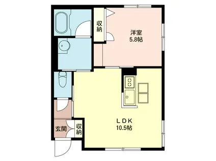 シャーメゾン ラルゴ(1LDK/1階)の間取り写真