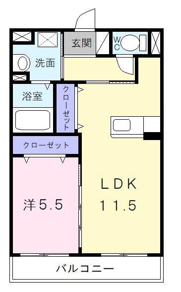 JR紀勢本線 六軒駅(三重) 徒歩20分 3階建 築17年(1LDK/2階)の間取り写真