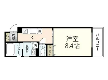 PLEIN SOLEIL 仁保A棟(1K/2階)の間取り写真