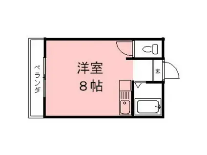 ハイツ杉山 V(ワンルーム/1階)の間取り写真