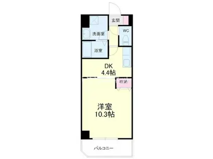 グレイス第8マンション(1DK/5階)の間取り写真